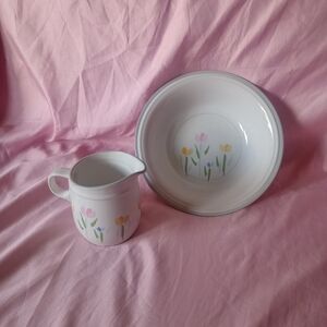 VTG Studio Nova Coupe Soup Bowl 8" And Creamer